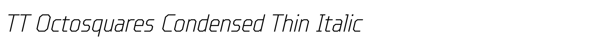 TT Octosquares Condensed Thin Italic image